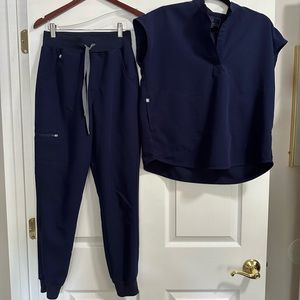 Navy blue FIGS scrubs